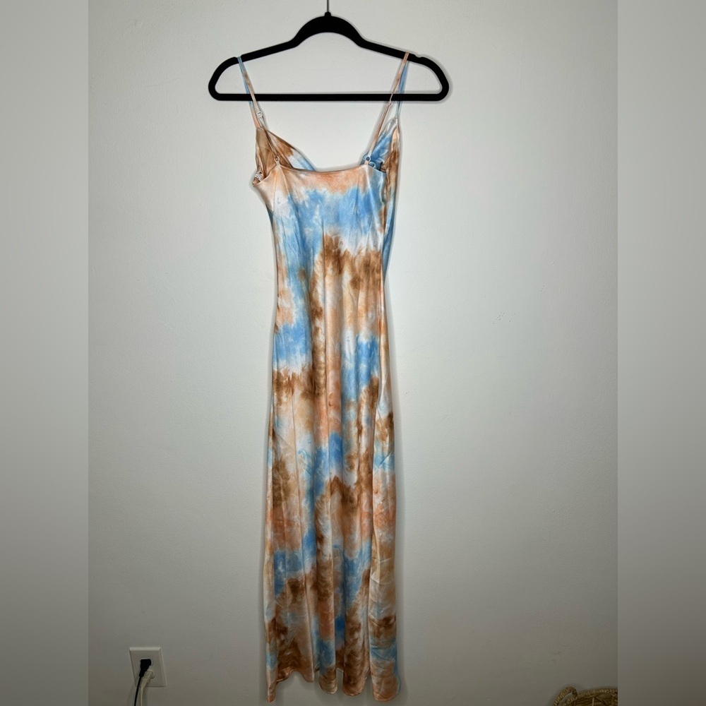 NWT Revolve superdown krystal slit maxi dress Orange Tie Dye - Picture 10 of 10